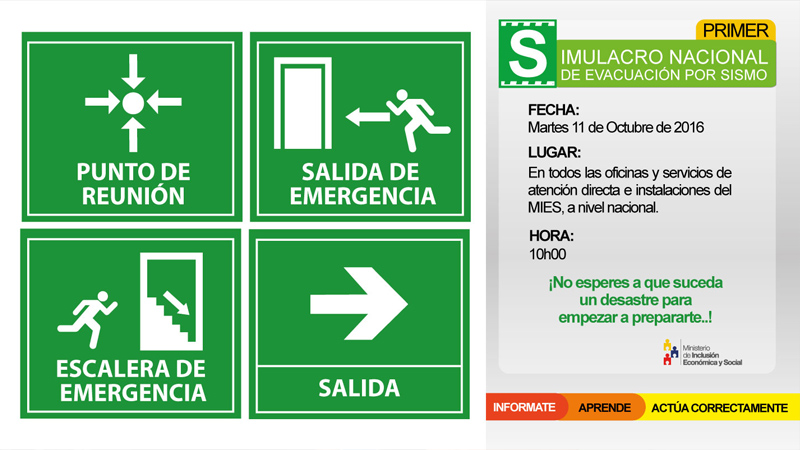 Mies Prepara Primer Simulacro Nacional De Evacuacion Por Sismo Ministerio De Inclusion Economica Y Social